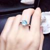 Anillo de Diamante Talla Fantasía Nuevo Milenio Caliente en Vivo Anillo Aguamarina Poco Profundo Super Destello 2 Quilates Anillo Seiko