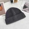 Gorro de punto ligero para mujer, de otoño e invierno, extra ancho, con protección para las orejas, cálido, de lana, liso, combinable, Baotou, para hombre.