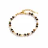Diseño de Nicho Retro Piedra Natural Cadena de Clavícula con Perlas Negras y Blancas para Mujer Estilo Ins Hecho a Mano Personalizado Versátil Collar para Mujer