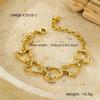 Pulseira Irregular Vazada de Amor com Fivela Ot Feminina Minimalista Estilo Frio para o Dia a Dia Nova Pulseira Transfronteiriça Sem Cor