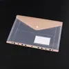 Bolsa para Documentos Transfronteriza con Velcro 11 Agujeros Colorida Transparente Oficina Factura Información Estudiante Papel de Examen Bolsa de Almacenamiento
