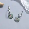 Pendientes serie navideña para mujer plata de ley 925 ambiente navideño Pendientes de campana y copo de nieve personalidad estilo ins joyería para orejas
