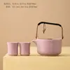 Tetera de Cerámica Morada de Una Olla Dos Tazas Gran Capacidad Separación de Agua y Té Set de Té Kung Fu Tetera de Gama Alta Taza de Té