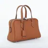 Bolso Tote de Cuero Genuino Personalizado de Fábrica Piel de Vaca Togo Bolso Boston Almohada Bolso de Mano para Viajero Bolso Victoria