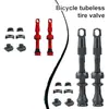 Haste de Válvula a Vácuo Colorida de Liga de Alumínio para Bicicleta com Pneus Tubeless, Acessórios Estilo Francês, Núcleo de Válvula Lateral com Três Furos em Estoque