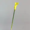 Lirio de Calas Artificial de PU, Flores Falsas para Decoración del Hogar, Tacto Realista, Bordes Rizados, Lirio de Calas de Tallo Largo, Ramo Floral para Boda