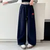 Pantalones de Niña Primavera 2026 Estilo Nuevo Pantalones Deportivos para Niños de Moda Primavera Pantalones Largos de Pierna Recta Pantalones Anchos para Niños Grandes