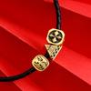 Oro francés antiguo agujero grande oro negro metal egipcio tendencia abalorios accesorios diy pulsera pulsera tejido a mano