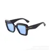 Letra T Nuevo Marco Cuadrado Grande Europeo y Americano Color Carey Leopardo Gafas de Sol Retro Moda Femenina Fotografías Callejeras Gafas de Sol Retro