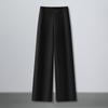 Calça Reta Feminina, Outono e Inverno, Calça de Lã Acetato Grossa e Quente, Nova 2026, Cintura Alta, Caimento Solto, Casual