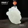 Colgante Zodiaco de Jade Blanco Afgano para Hombres y Mujeres Colgante de Jade Cadena para Suéter Venta Regalo Fabricante Mayorista