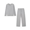 Novedad Otoño e Invierno para Hombre Conjunto de Pijama y Ropa de Casa de Modal Traje de Pantalón y Camisa de Manga Larga