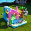 Castillo Inflable Infantil Flamenco para Interiores y Exteriores Trampolín Pequeño Inflable Tobogán Castillo Inflable Parque Infantil para el Hogar