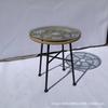 Mesa y silla de ratán nórdicas para alojamiento y desayuno, silla de ratán de hierro para ocio al aire libre, silla de bar, balcón, silla de comedor extraíble de tres piezas