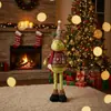 Muñecos de Navidad, Papá Noel telescópico de Navidad, muñeco de nieve, renos, artículos de decoración navideña, decoraciones de ambiente navideño