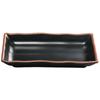 Kaibaiya Plato Negro Restaurante Local de Hot Pot Plato para Sushi melamina Plato para Barbacoa A5 Imitación Porcelana Plato Rectangular