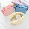 Bolsa de maquillaje con volantes estilo coreano, bolsa de almacenamiento simple de nailon impermeable, bolsa de almacenamiento multifuncional de gran capacidad para papelería, estuche para lápices