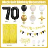 Paquete de Banderín de Globo Digital Negro Dorado Nuevo de 32 pulgadas para Fiesta de Aniversario Cumpleaños Decoración Globo