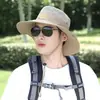 Chapéus de Proteção Solar de Verão para Homens e Mulheres, Chapéus de Proteção Solar para Acampamento e Trilhas Estilo Montanha, Chapéus de Pescador Antivibração para Montanhismo ao Ar Livre, Chapéus de Pesca