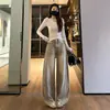 Jeans Scimitar Vintage de Moda para Mujer Primavera y Otoño 2026 Nuevos Holgados Adelgazantes Desgastados Chica Atrevida Pantalones de Pierna Ancha