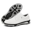Sapatos de golfe sapatos masculinos tênis cadarço de botão à prova d'água antiderrapante pregos fixos sapatos sapatos de golfe atacado entrega