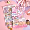 Libro de Pegatinas de Bobina Lianyu-Taller Dulce Fiesta de Fresas Divertido Dibujo Animado Material de Bloc de Notas Pegatinas Decorativas