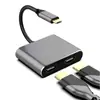 Estação de Docking 4 em 1 Tipo-C para Duplo HDMI para Switch, Celular, Tablet, Dock de Expansão USB 4K
