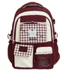 Mochila Fofa Estilo Universitário Coreano para Meninas, Doce e de Nicho, Mochila Escolar Estudantil de Grande Capacidade, Mochila Leve e Repelente à Água