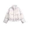 Chaqueta Acolchada Gruesa Floral de Tendencia Nacional Retro Americana para Hombres y Mujeres, Nuevo Estilo Invierno 2025 Abrigo Corto de Algodón para Parejas
