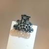 Grampo de Cabelo Feminino Presilha Tubarão Cabelo Preto Meio Antigo Strass Pequena Presilha Fixador de Cabelo Pequena Pinça de Agarrar Acessórios de Cabelo Pequeno Grampo de Cabelo