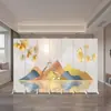 Divisória de Tela Estilo Chinês Quarto Privado de Hotel Dobrável Móvel Sala de Conferência de Escritório Barreira Dobrável Simples Dupla Face