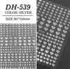 Pegatinas para Uñas de Corazón Personalizables, Lote Mixto de Varios Estilos, Corazón de Color Sólido Simple Versátil Plano, Pegatinas para Uñas DIY Estilo Dh