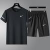 Calça Casual Tendência Verão 2025 Roupa Esportiva Seda Gelo Masculina e Feminina Solta Gola Redonda Leve Secagem Rápida Elástico Masculino e Feminino Cobertura Curta