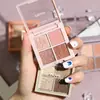 Paleta de Sombras para Ojos Novo Sakura Story de Cuatro Colores para Principiantes, Maquillaje Diario Ligero, Paleta de Sombras de Tonos Tierra Mate Perlado