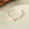 Pulsera de Perlas de Agua Dulce Natural Bolsa de Dinero Regalo para Mejor Amigo Al por Mayor Vintage Versátil Joyería Dropshipping