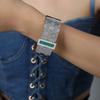 Pulsera de acero de titanio chapada en oro estilo palaciego retro europeo y americano, diseño personalizado, patrón de panal, joyería, pulsera de estilo antiguo con incrustaciones de diamantes