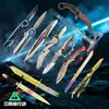 Remodelar Nueva Temporada Skin de Cuchillo Aleación de Zinc Modelo de Arma Delta Periférico de Juego Sin Filo Giratorio Plegable