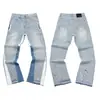 Exterior Individual GALERÍA DEPARTAMENTAL Tinta Salpicada Graffiti Puntada de Cuerno Micro Rasgados Casuales Sueltos Jeans Pantalones Largos Modernos
