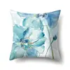 Fronha de Poliéster Flor Decorativa Fronha Estampada para Casa Almofada Lombar de Carro Capa de Almofada Lateral de Cama Sofá QTA07
