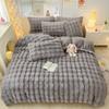 Conjunto de Quatro Peças de Veludo de Leite Mais Vendido Transfronteiriço, Lençol e Capa de Edredom de Veludo de Coelho, Conjunto de Cama de Quatro Peças de Veludo de Leite Grosso de Inverno