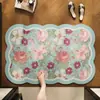 Nueva Felpudo de Tierra de Diatomeas con Diseño de Hojas y Flores para Entrada, Felpudo Decorativo, Absorbente de Agua, Secado Rápido, Alfombrilla Antideslizante