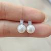 Accesorios para Pendientes DIY Pendientes de Perlas de la Princesa Diana Joyería Dan Tao Aguja de Plata S925 Ajustes para Pendientes de Perlas de la Princesa Diana que Conservan el Color