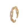 Anillo de plata S925 con diseño de explosión transfronteriza y diamantes huecos calados, anillo de apertura con diamantes completos de moda creativa, venta al por mayor
