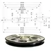 Roda de Alumínio para Extrusora Liga de Alumínio Carretel de Recolhimento de Fio Diâmetro 160MM Canal Redondo Canal Plano Puyang Anodizado Duro Revestido de Cerâmica Fio Cabo