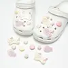 Novedad Estilo Lazo de Perla Charms para Zueco Hebilla Decorativa Macarrón Estilo Ballet Hebilla de Zapato Desmontable Accesorios
