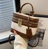 Textura Small Bag Women's 2022 Novo nicho ins Portable Box Bucket Bag All-match Western Style Crossbody Bag