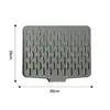 Tapete Drenante de Silicone Inclinado para Bancada Cozinha Anti-Queimadura Isolamento Térmico Tapete para Panela Tapete Espesso para Bancada Tapete Antiderrapante Fixo para Tábua de Corte