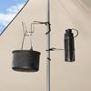 Portavasos de acero inoxidable con clip para exteriores, portavasos multifuncional, lámpara colgante, estante de almacenamiento portátil antideslizante, soporte de gancho duradero