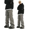 Pantalones Cargo Paracaidista Diseño Americano de Calle para Hombre Estilo Holgado Recto Marca Trendy Vibe Plisados Pantalones Paracaídas