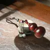 Sándalo Rojo Colgante de Calabaza Pequeña Llavero de Coche Colgante de Cadena para Bolso para Hombres y Mujeres Colgante de Cuerda Juego Cultural Piezas de Mano Venta al por Mayor